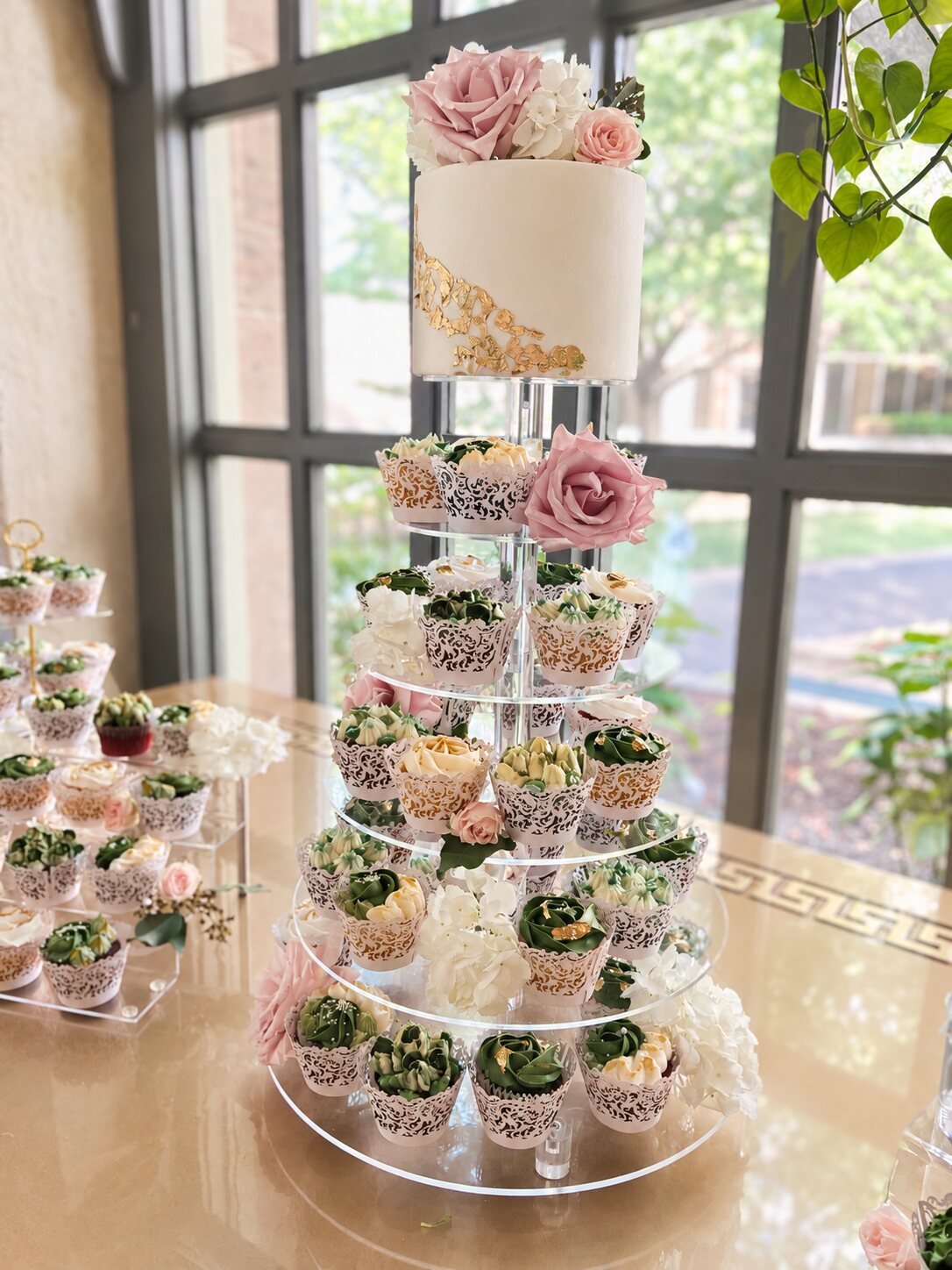 The Cupcake Tower wedding cake